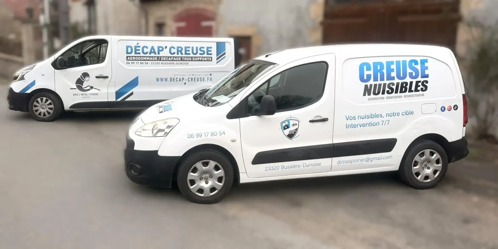 Les entreprises Décap Creuse et Creuse Nuisibles : deux pôles d'expertise locale pour l'habitat et le traitement des nuisibles.